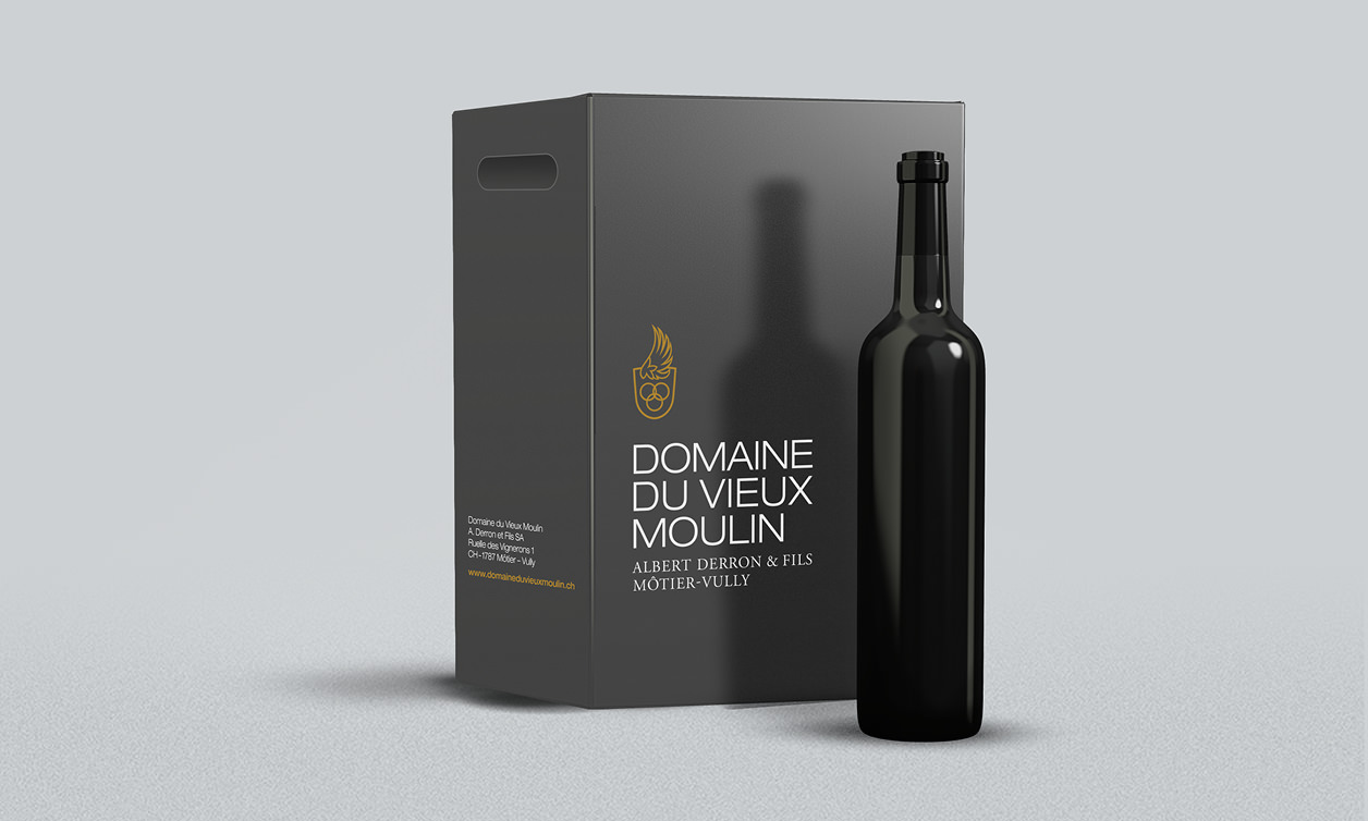 Domaine du Vieux Moulin packaging vins